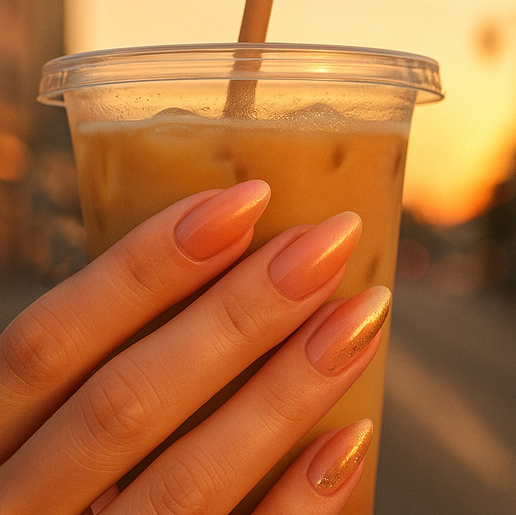 golden hour nails