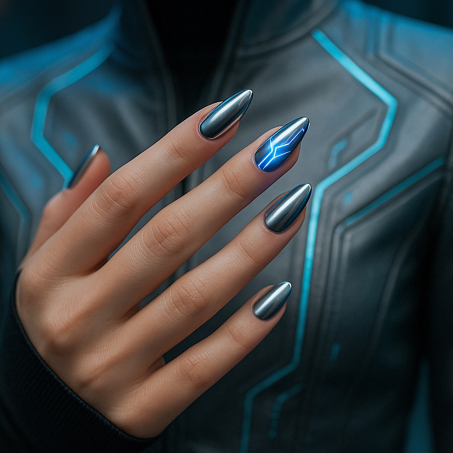 techno nails